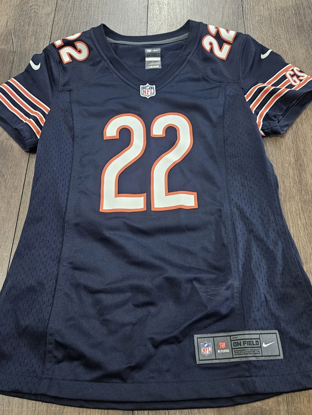 NFL Women's Chicago Bears #22 Jersey - Navy with Orange and White